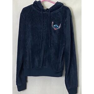 Cold Crush Disney Stitch (c) Girl's Dark Blue Fleece Hoodie Sz XS